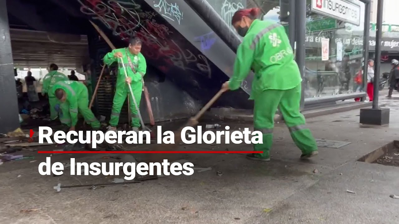 Desalojan a “Comerciantes” y Recuperan la Glorieta de Insurgentes