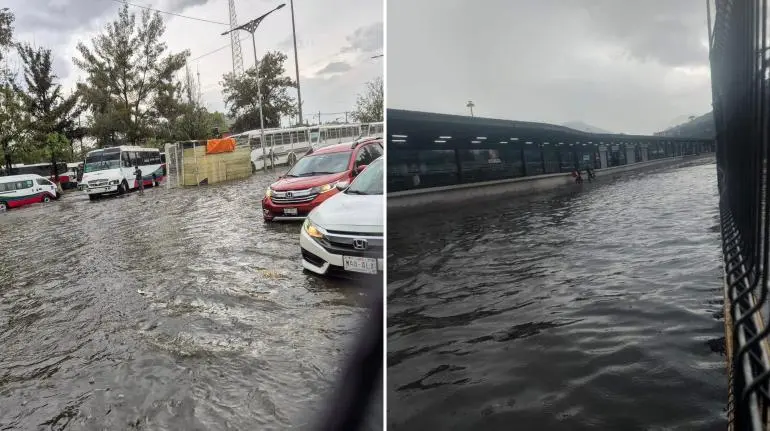 Caos en Indios Verdes: Inundaciones y Deslizamientos por Lluvias en CDMX