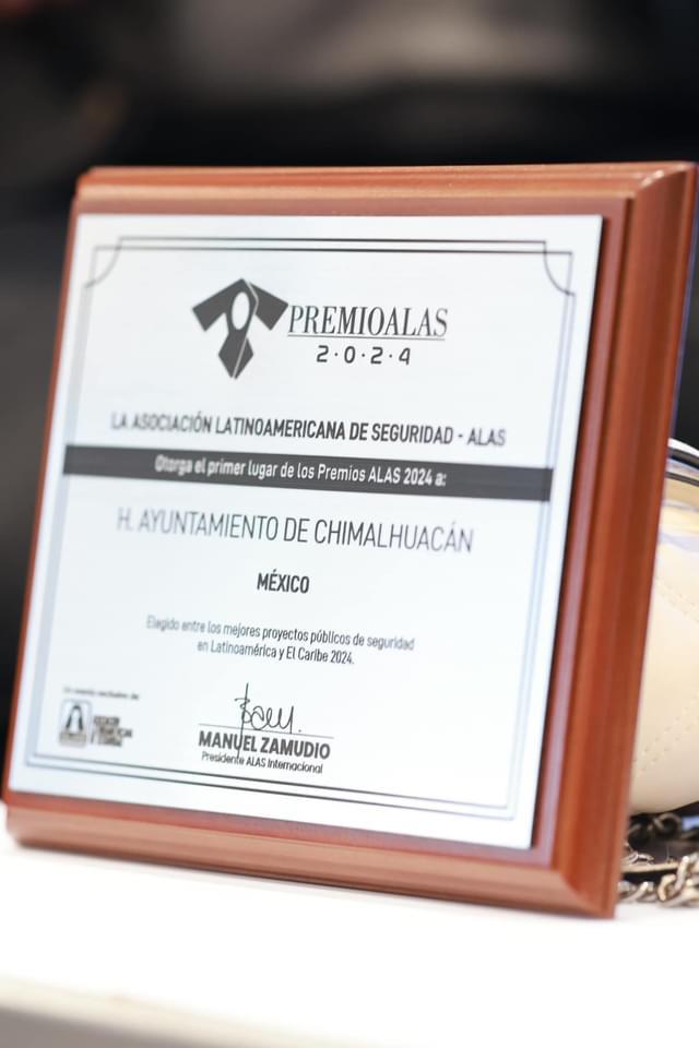 Premian C4 de Chimalhuacán por innovador y efectivo contra inseguridad