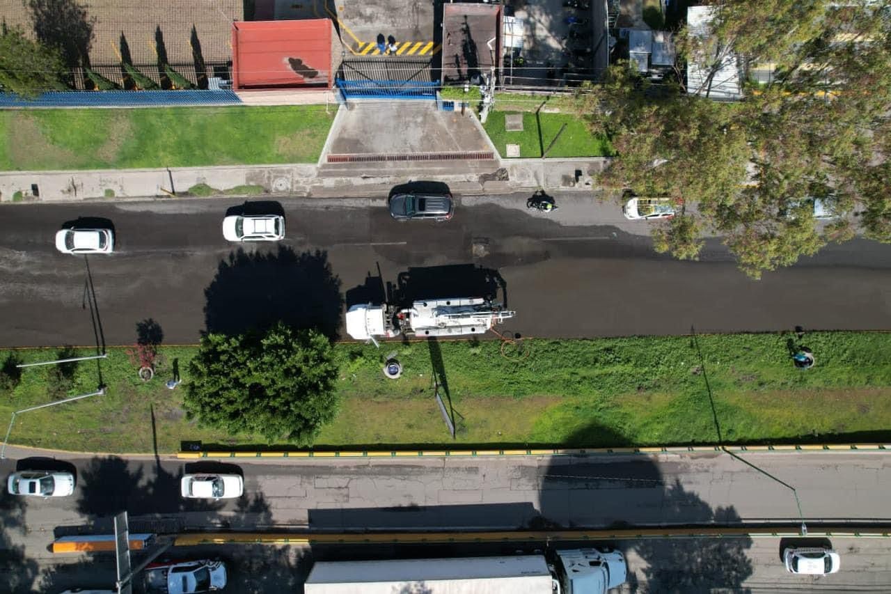 Avances en la carretera Tlalnepantla-Cuautitlán tras las lluvias