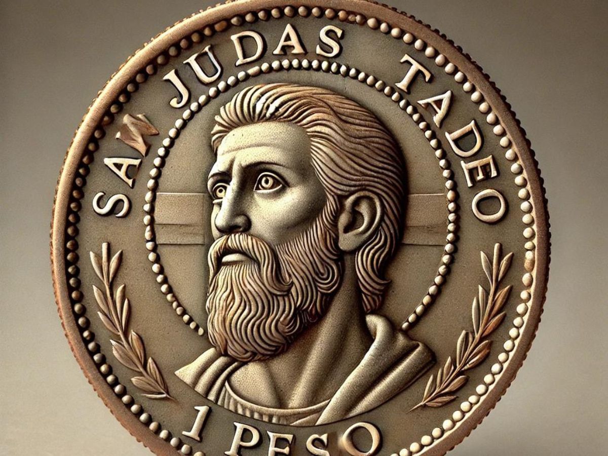 ¿Cuál es el valor de plasmar a San Judas Tadeo en monedas de $1 peso?