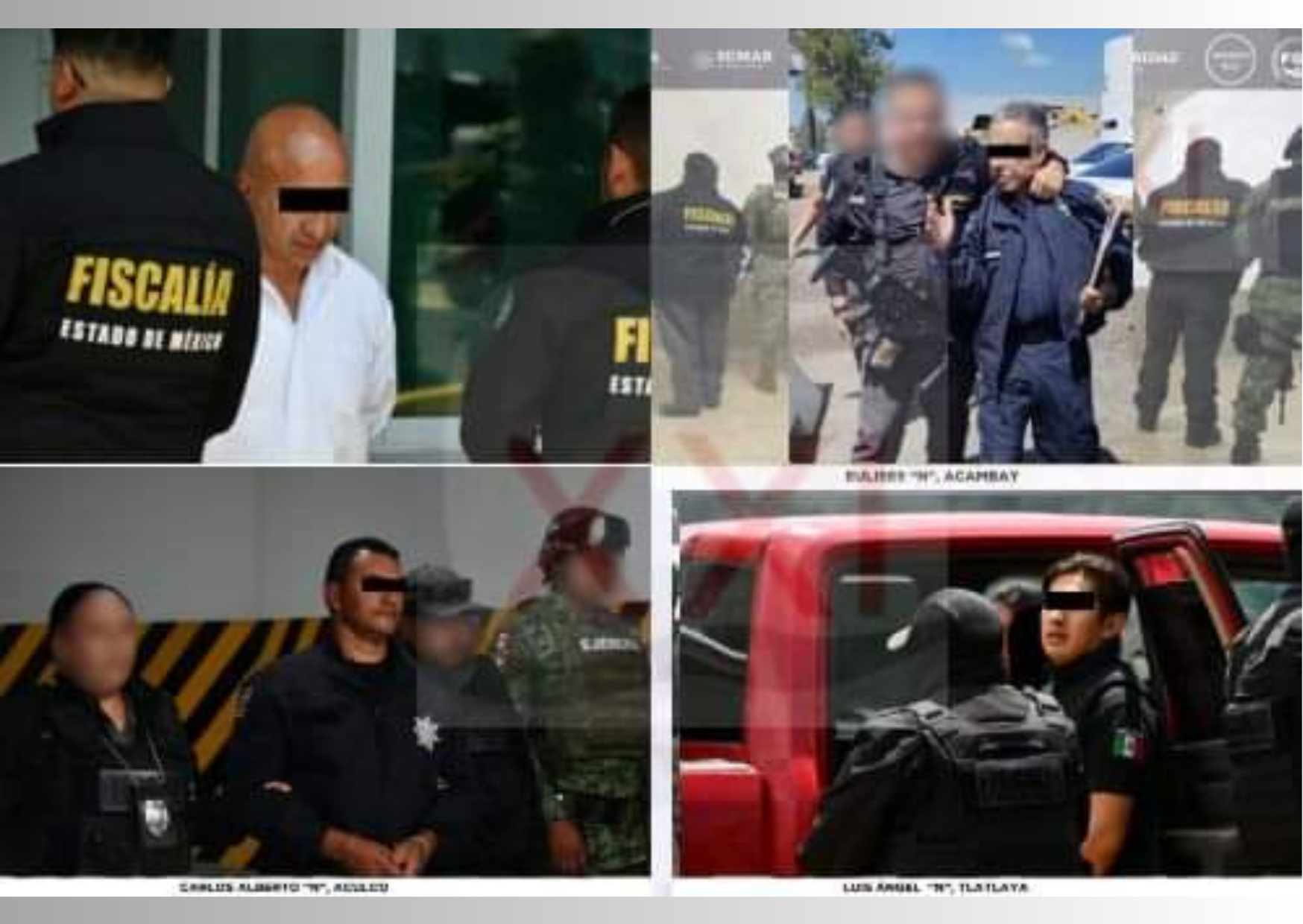 Detienen a 5 jefes policíacos en EdoMéx por vínculos con el narcotráfico