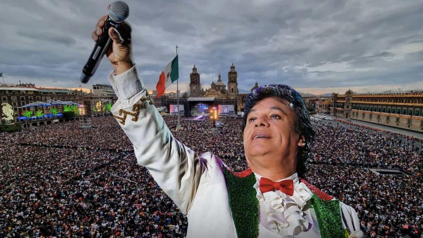 Multitud llena el Zócalo para revivir el último concierto de Juan Gabriel