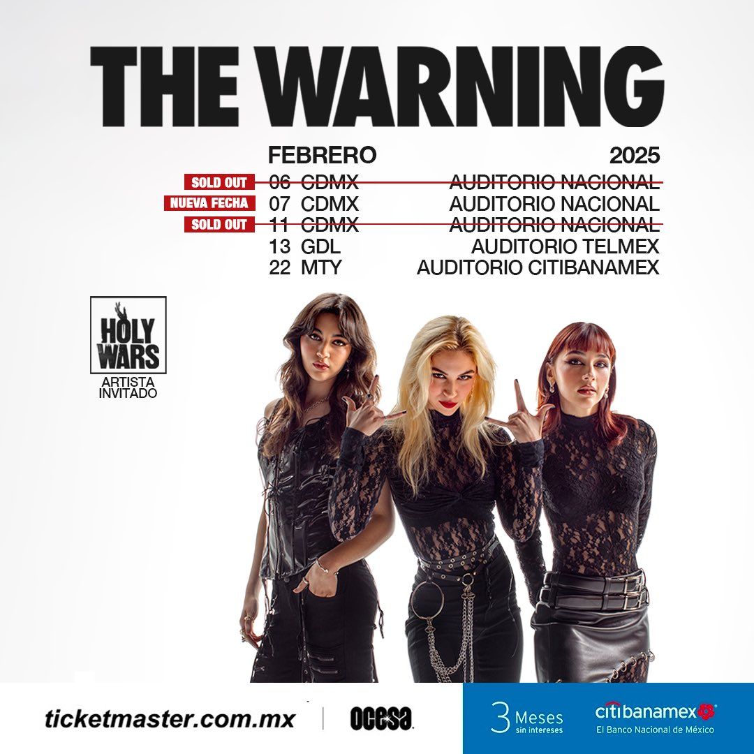 The Warning regresa a México con su gira 2025: fechas confirmadas y boletos