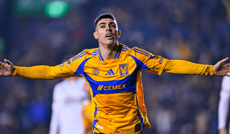 Tigres humilla a Xolos con doblete de Brunetta y se coloca líder del torneo