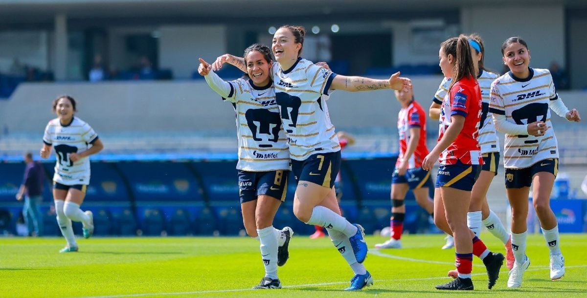 Pumas Femenil golea 4-1 a Necaxa y suma su tercer triunfo en el Clausura 2025